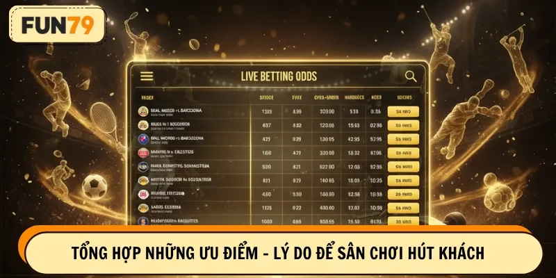 Tổng hợp những ưu điểm - Lý do để sân chơi hút khách